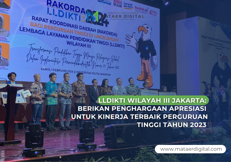 LLDIKTI WILAYAH III JAKARTA BERIKAN PENGHARGAAN APRESIASI UNTUK KINERJA TERBAIK PERGURUAN TINGGI TAHUN 2023
